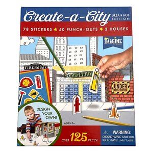 Create a City Urban Hub Edition Stickers Punch Outs Houses Preschool Toy Game